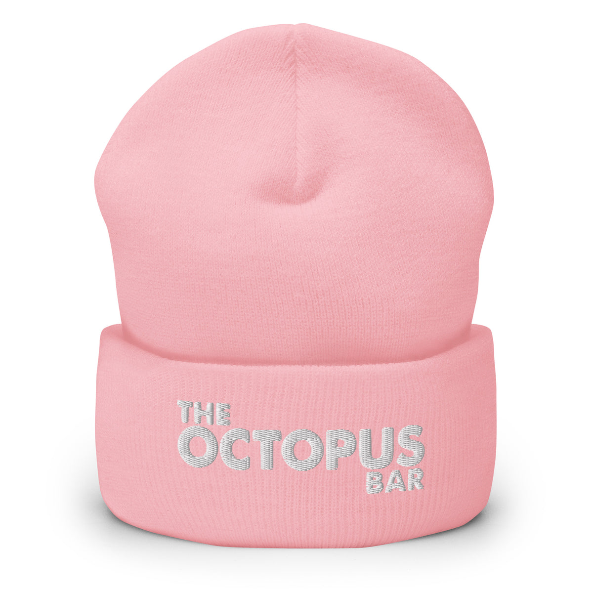 cuffed beanie w/white stitch
