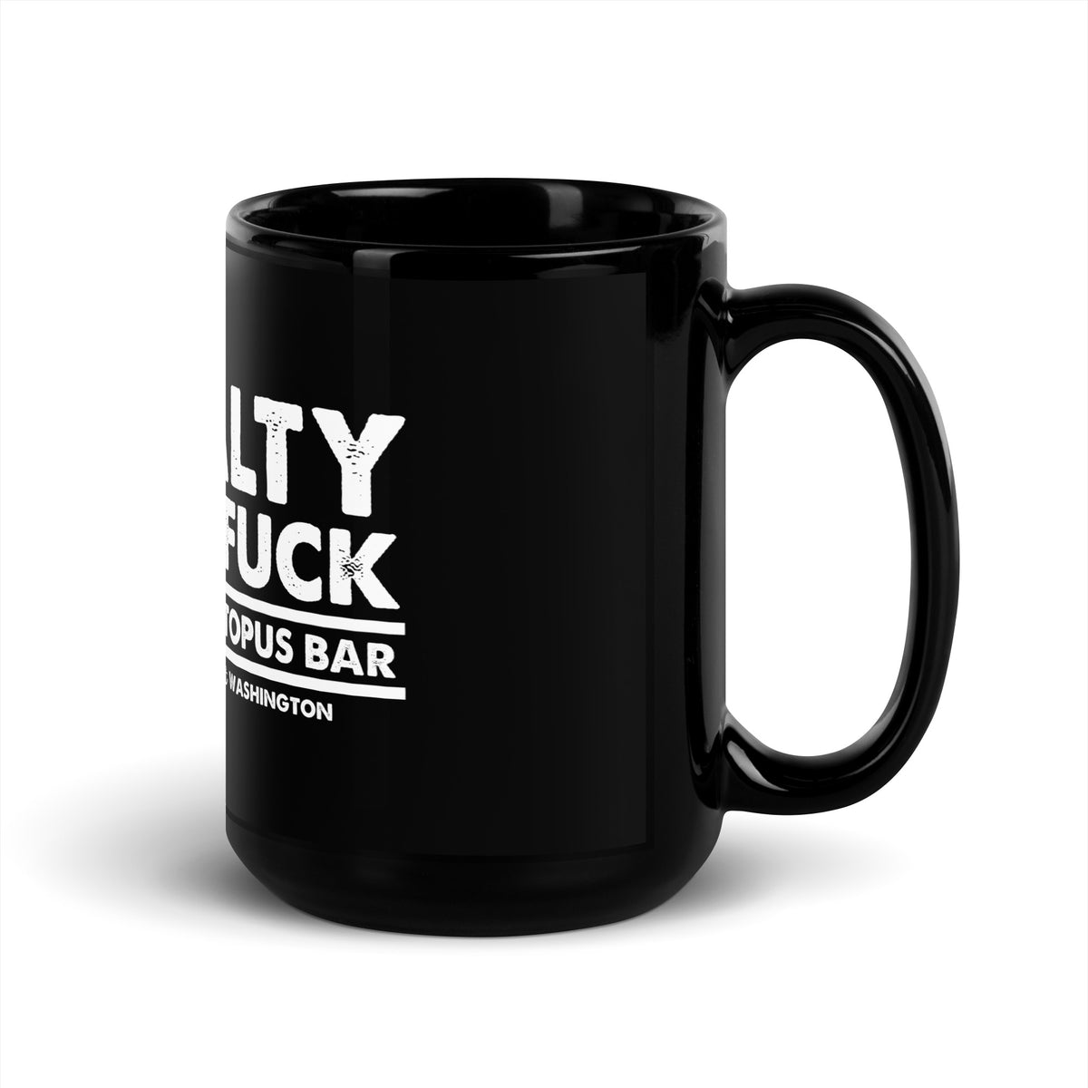 salty as fuck black glossy mug