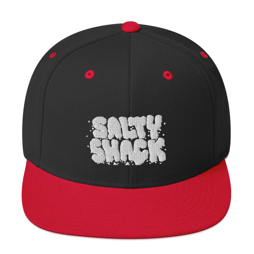 salty shack snapback hat w/white stitch