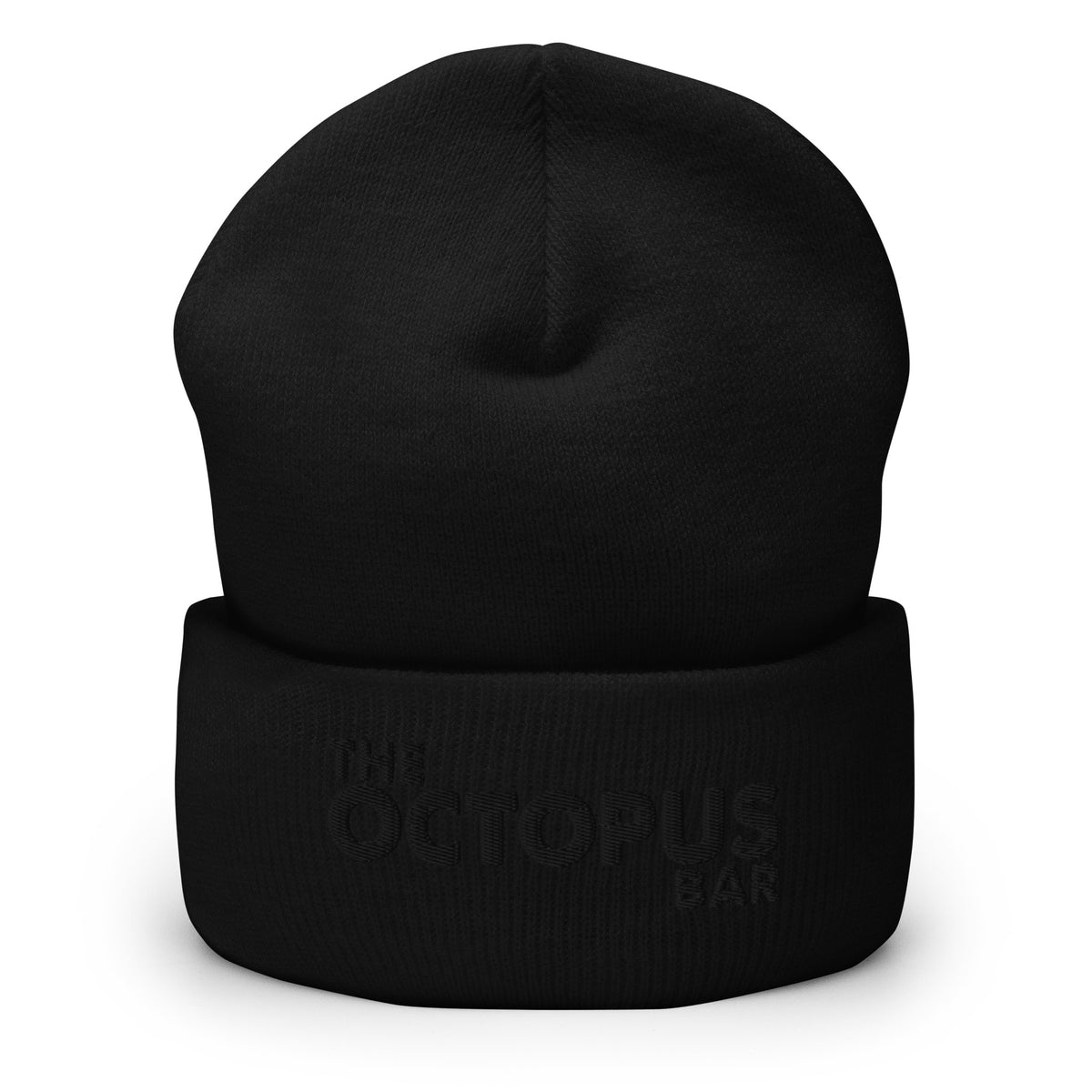 cuffed beanie w/black stitch