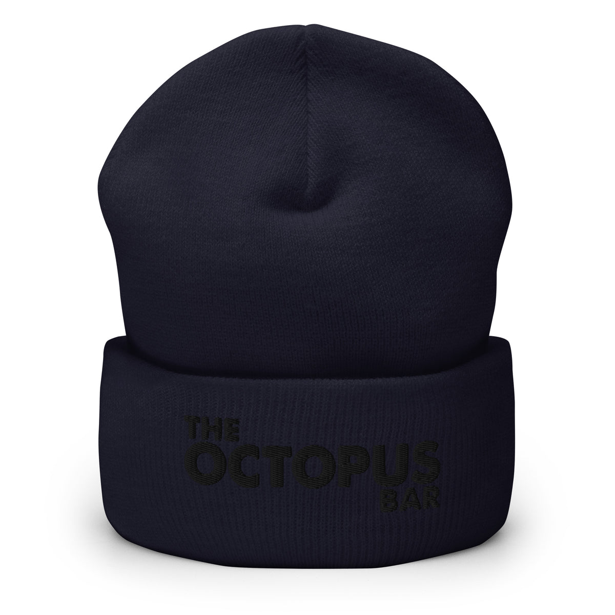 cuffed beanie w/black stitch