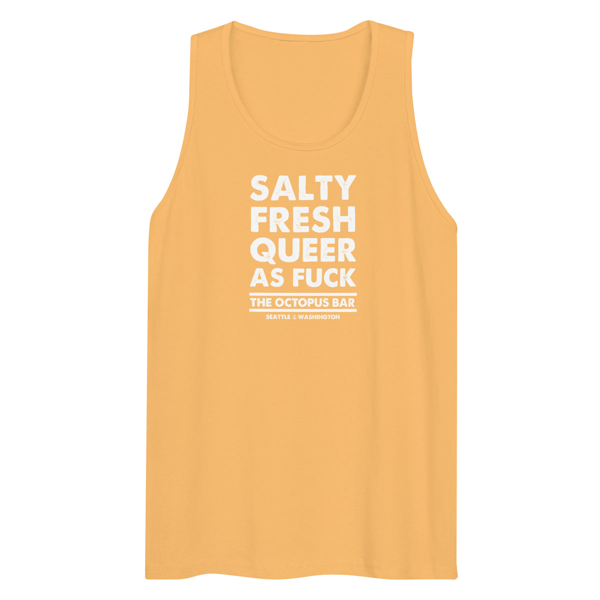 salty fresh queer as fuck tank top