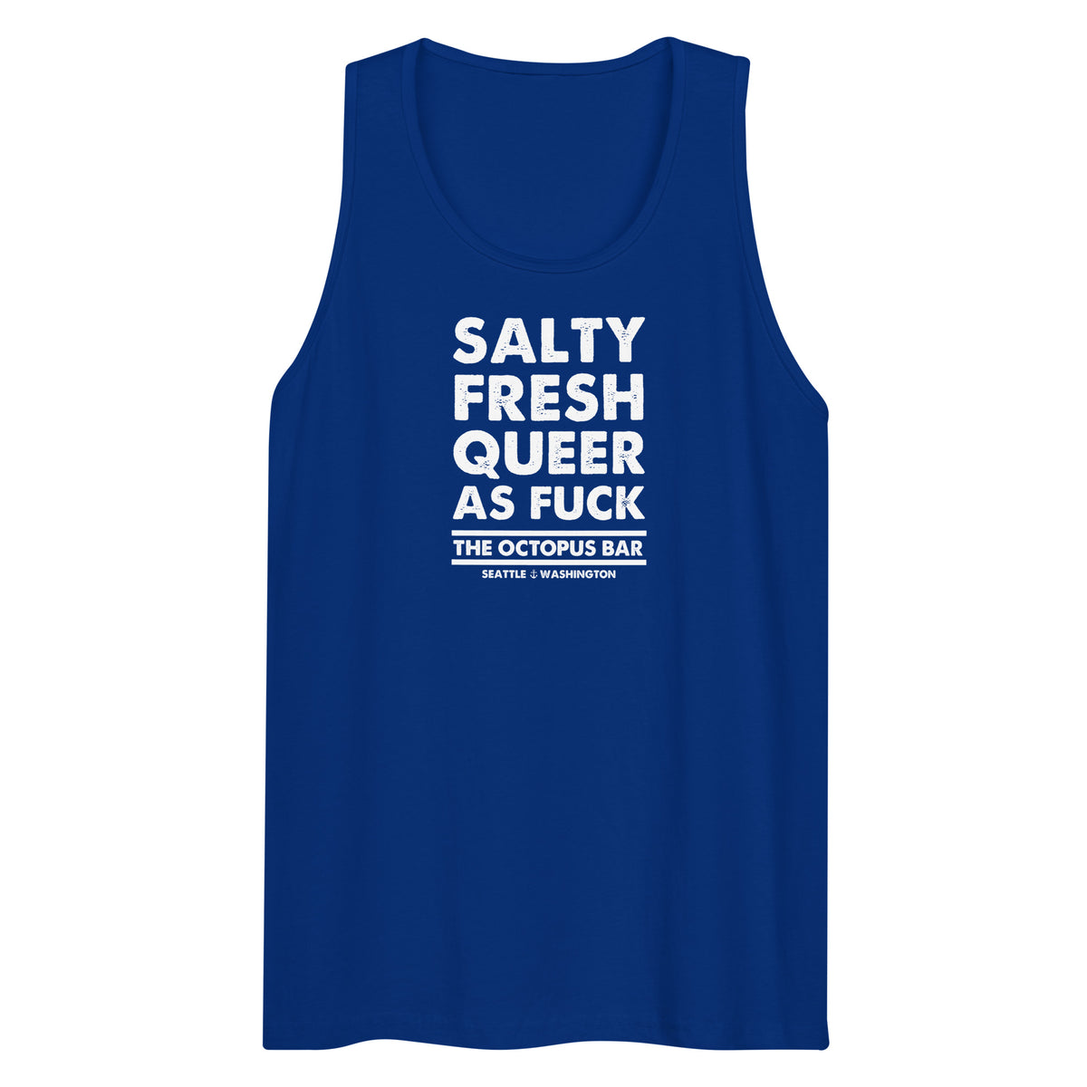 salty fresh queer as fuck tank top