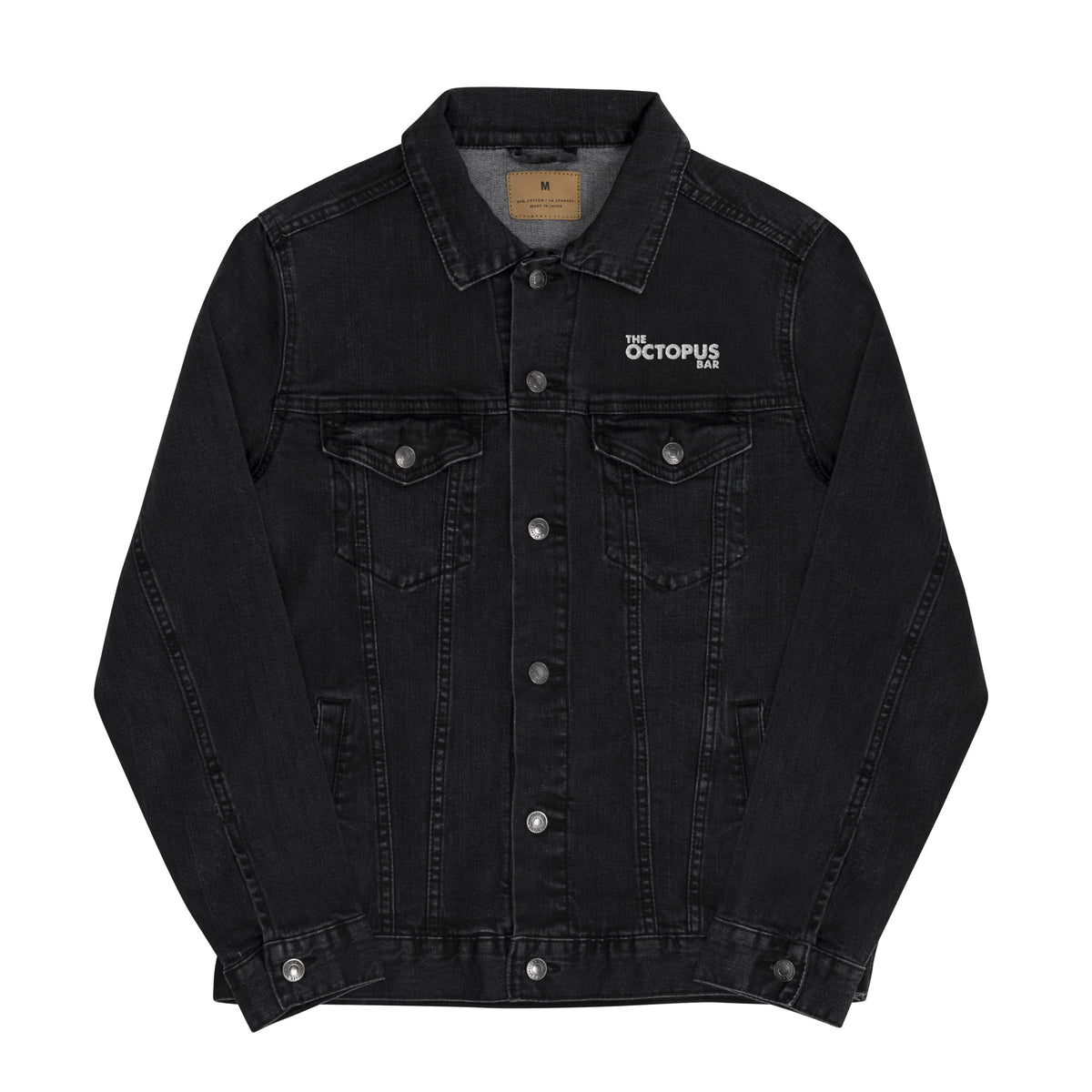 salty fresh queer as fuck embroidered denim jacket