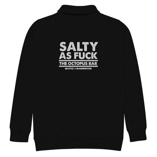 salty as fuck embroidered fleece pullover