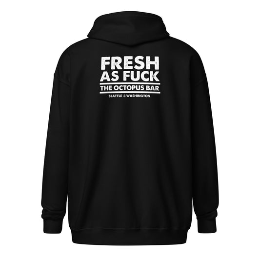 fresh as fuck zip up hoodie