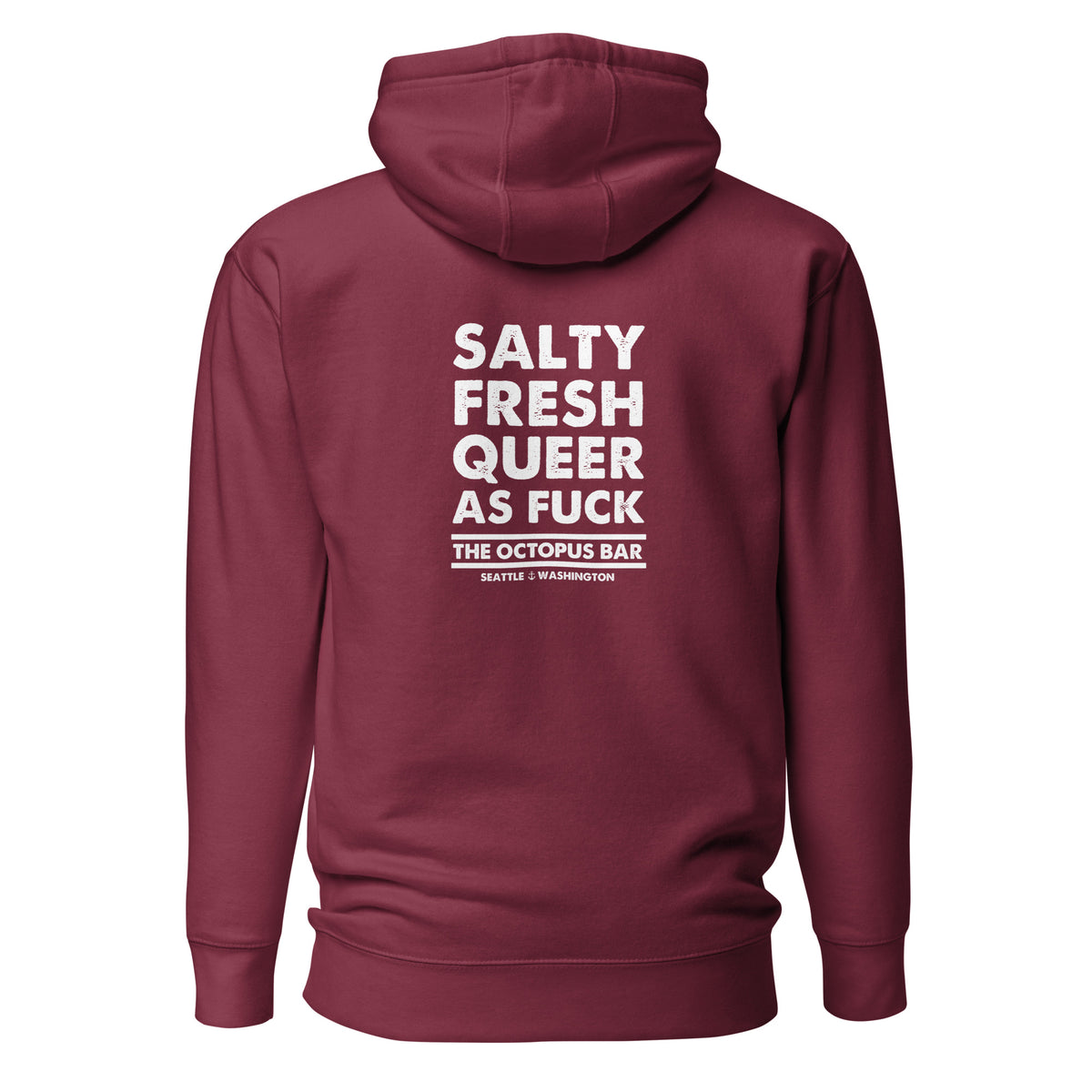 salty fresh queer as fuck hoodie