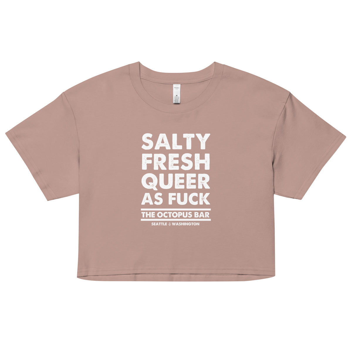 salty fresh queer as fuck crop top