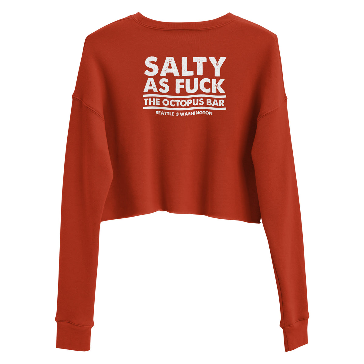 salty as fuck crop crewneck