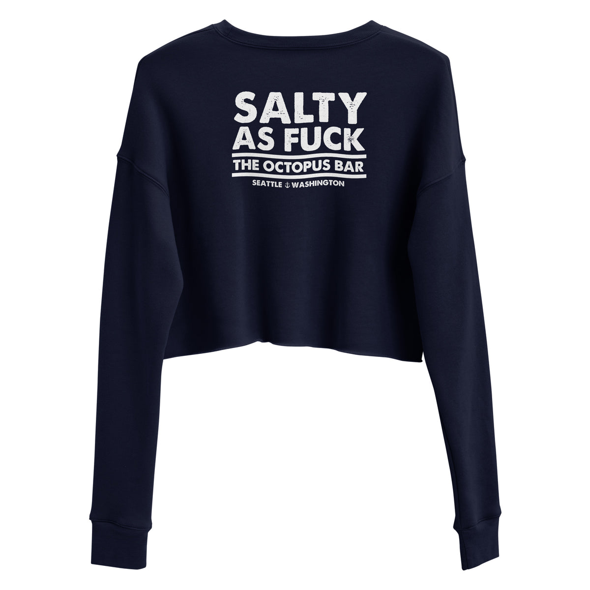 salty as fuck crop crewneck